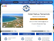 Tablet Screenshot of hotelnahuatamarindo.com